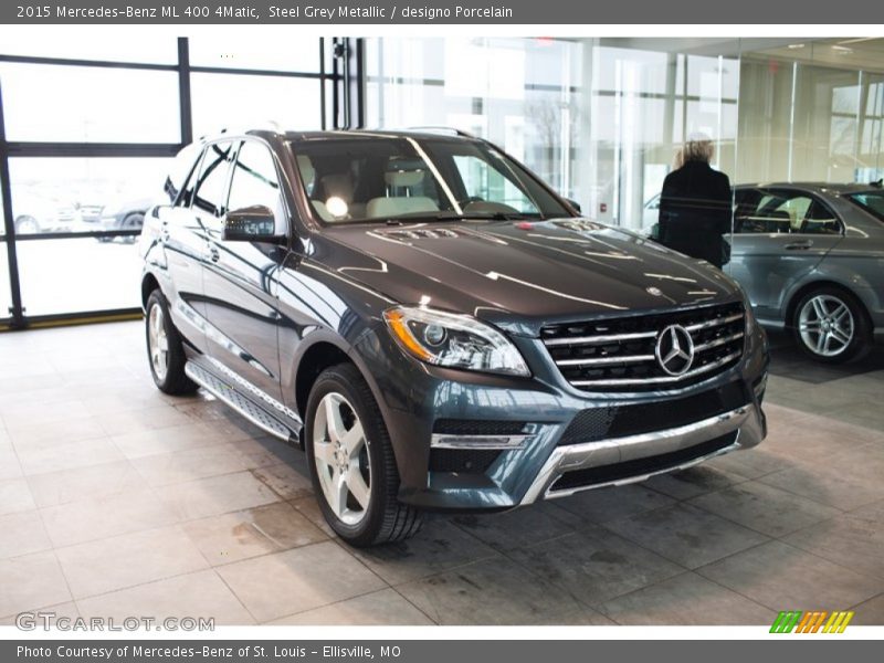 Steel Grey Metallic / designo Porcelain 2015 Mercedes-Benz ML 400 4Matic