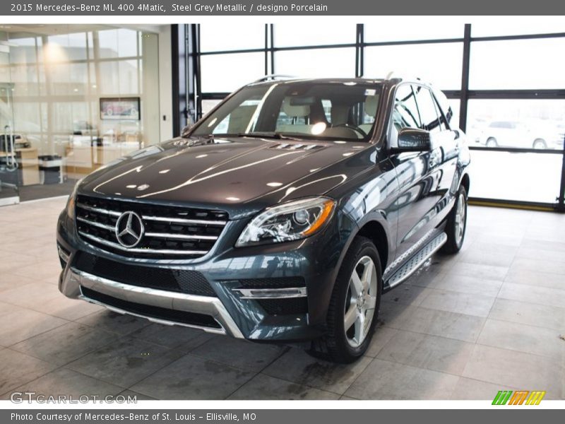 Steel Grey Metallic / designo Porcelain 2015 Mercedes-Benz ML 400 4Matic