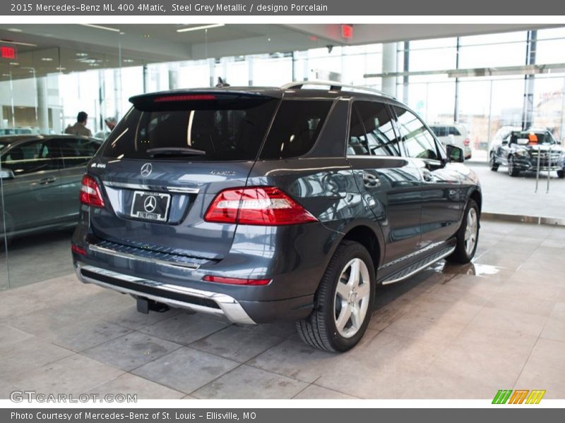 Steel Grey Metallic / designo Porcelain 2015 Mercedes-Benz ML 400 4Matic