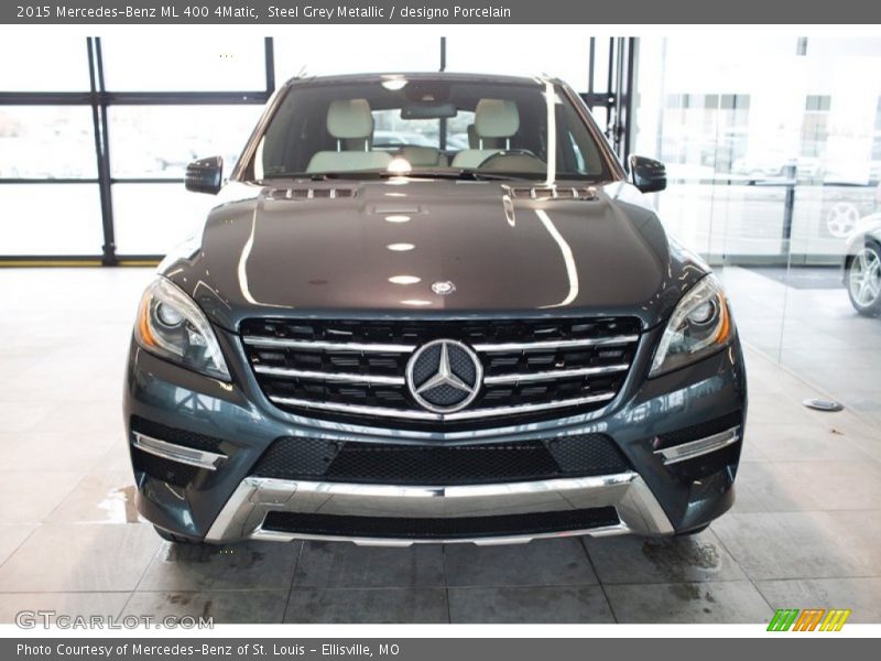 Steel Grey Metallic / designo Porcelain 2015 Mercedes-Benz ML 400 4Matic