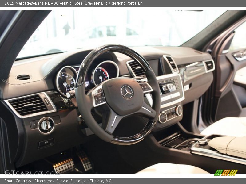 Steel Grey Metallic / designo Porcelain 2015 Mercedes-Benz ML 400 4Matic