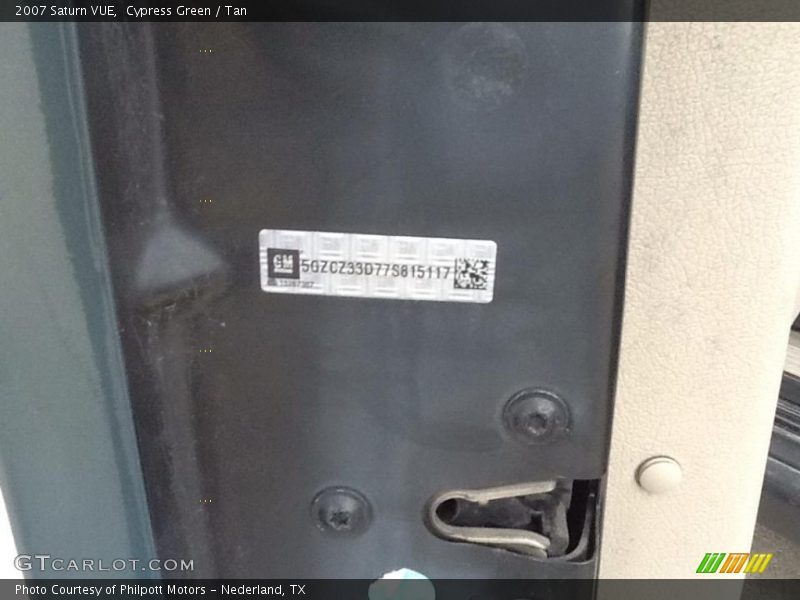 Cypress Green / Tan 2007 Saturn VUE