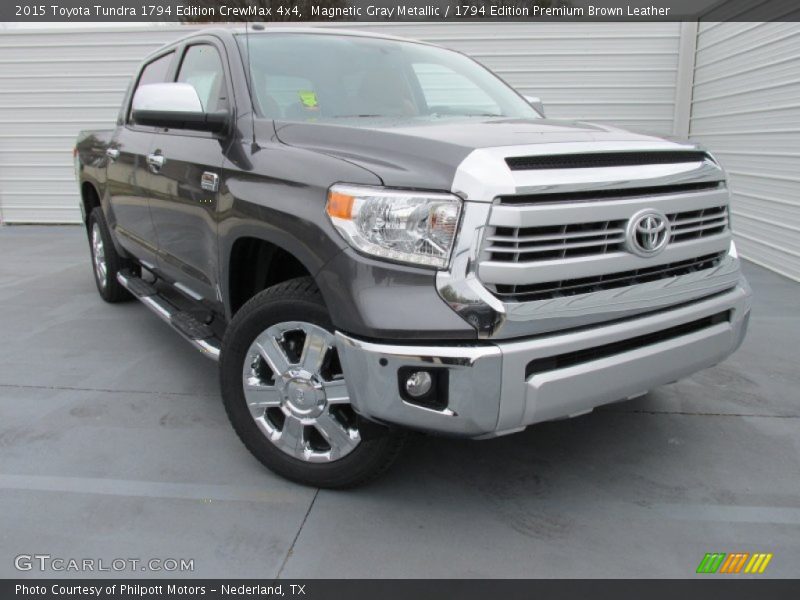Magnetic Gray Metallic / 1794 Edition Premium Brown Leather 2015 Toyota Tundra 1794 Edition CrewMax 4x4