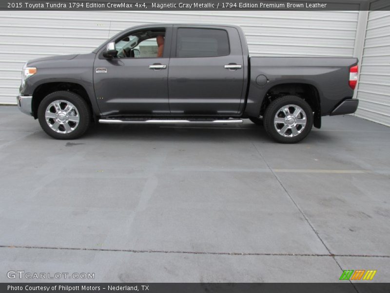 Magnetic Gray Metallic / 1794 Edition Premium Brown Leather 2015 Toyota Tundra 1794 Edition CrewMax 4x4