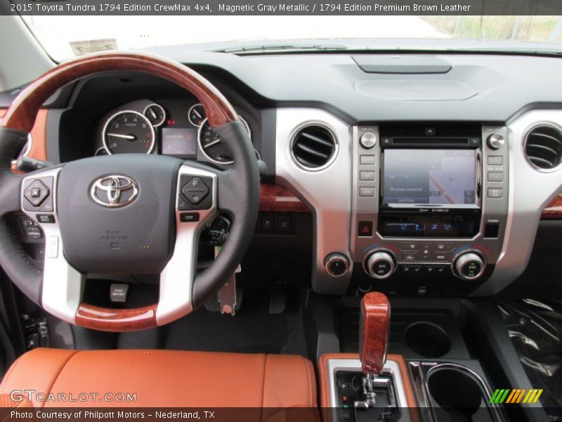 Magnetic Gray Metallic / 1794 Edition Premium Brown Leather 2015 Toyota Tundra 1794 Edition CrewMax 4x4