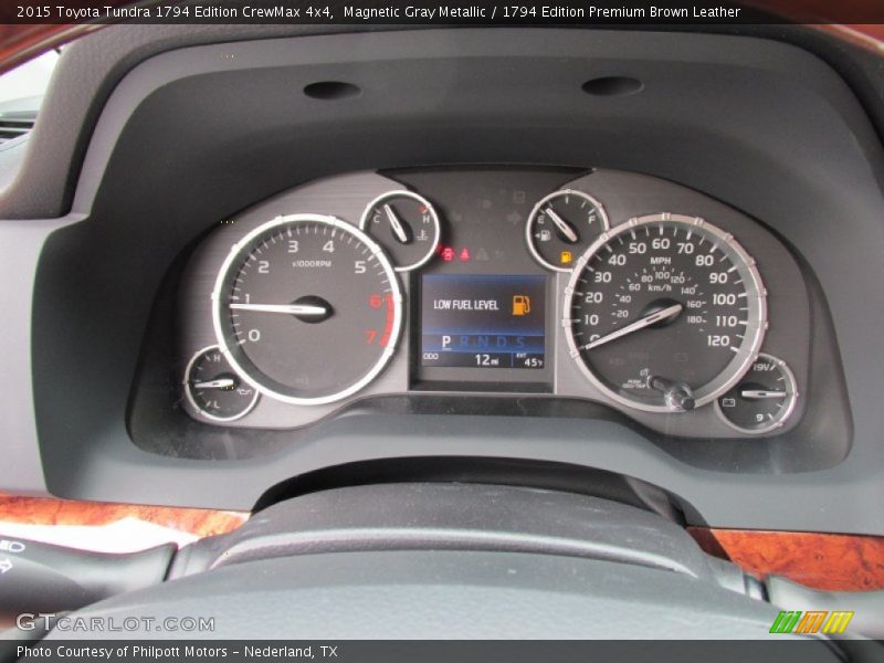 Magnetic Gray Metallic / 1794 Edition Premium Brown Leather 2015 Toyota Tundra 1794 Edition CrewMax 4x4