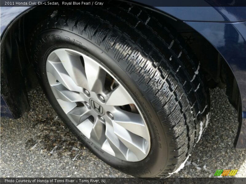 Royal Blue Pearl / Gray 2011 Honda Civic EX-L Sedan