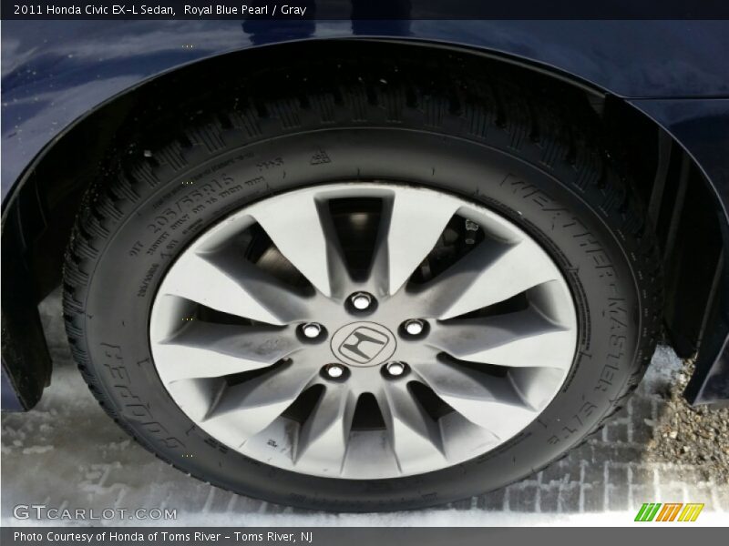 Royal Blue Pearl / Gray 2011 Honda Civic EX-L Sedan