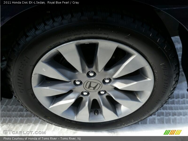 Royal Blue Pearl / Gray 2011 Honda Civic EX-L Sedan