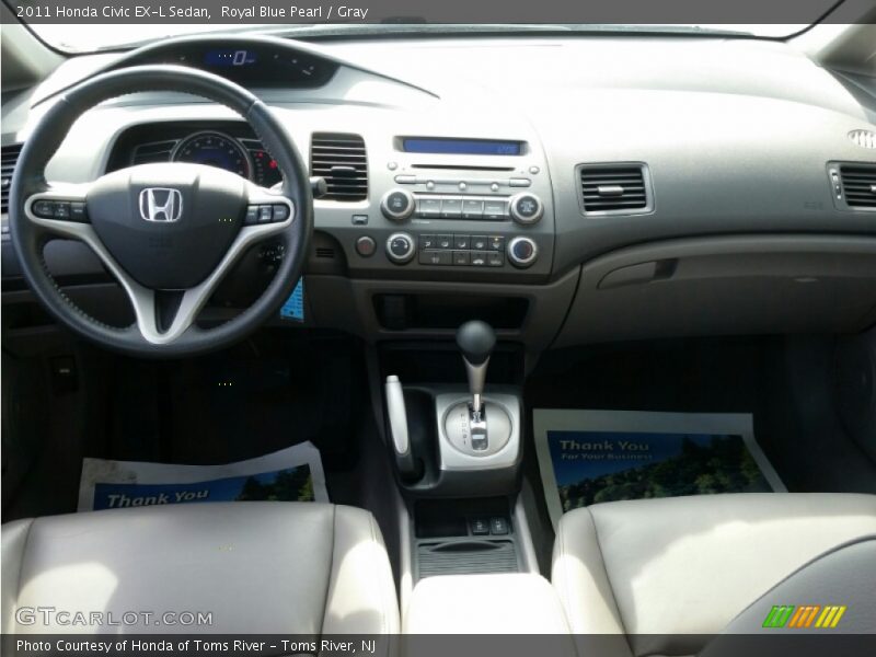 Royal Blue Pearl / Gray 2011 Honda Civic EX-L Sedan