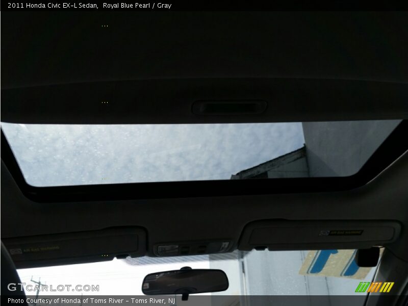 Royal Blue Pearl / Gray 2011 Honda Civic EX-L Sedan