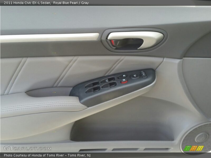 Royal Blue Pearl / Gray 2011 Honda Civic EX-L Sedan