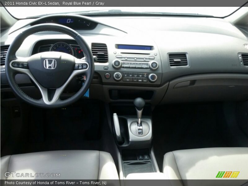 Royal Blue Pearl / Gray 2011 Honda Civic EX-L Sedan
