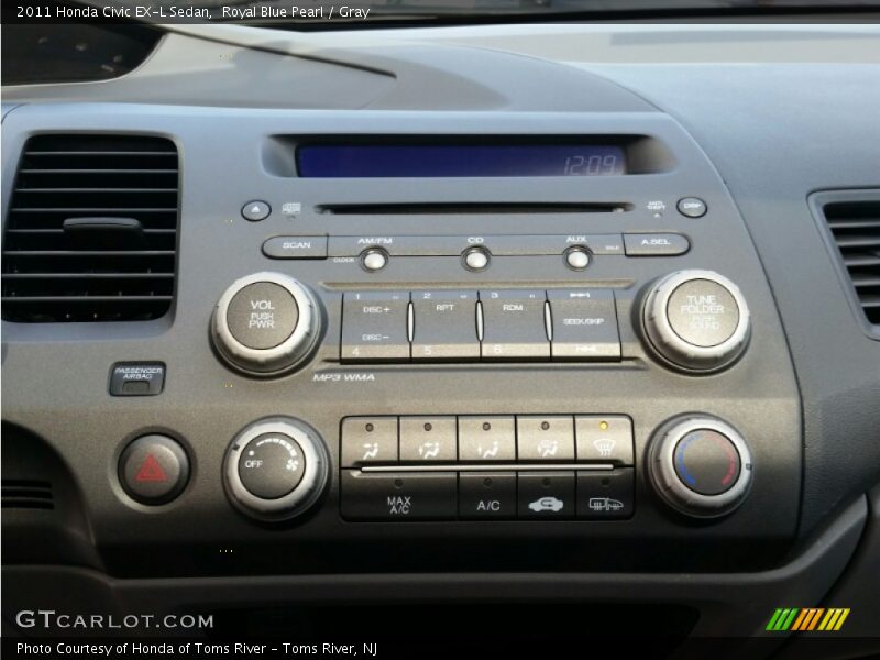 Royal Blue Pearl / Gray 2011 Honda Civic EX-L Sedan
