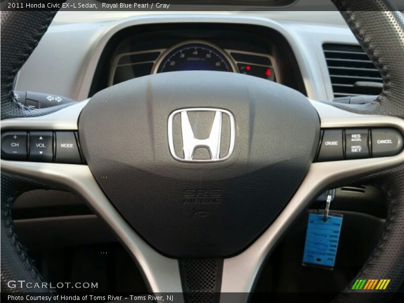 Royal Blue Pearl / Gray 2011 Honda Civic EX-L Sedan