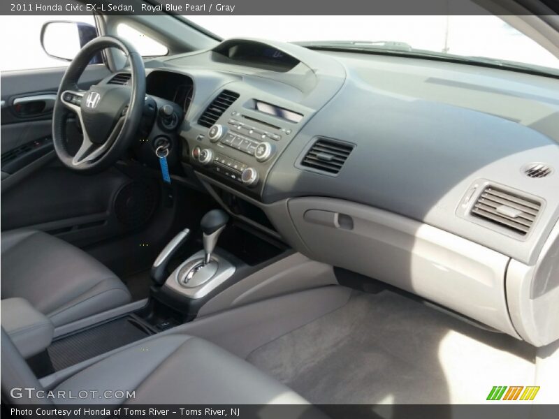 Royal Blue Pearl / Gray 2011 Honda Civic EX-L Sedan