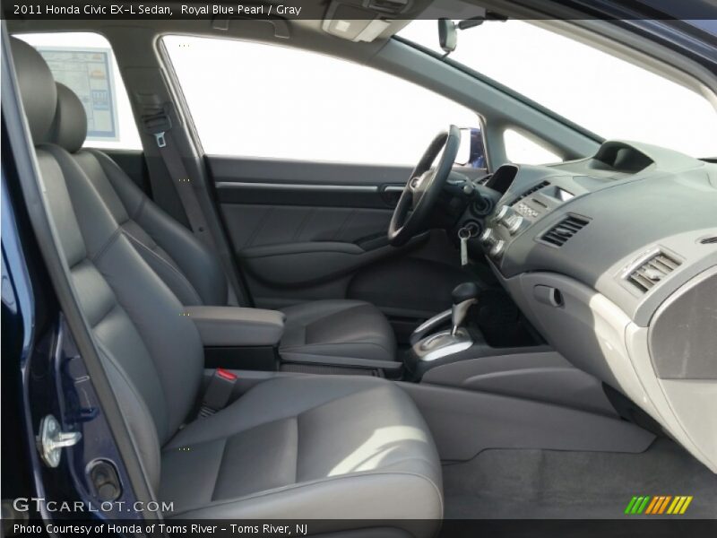Royal Blue Pearl / Gray 2011 Honda Civic EX-L Sedan