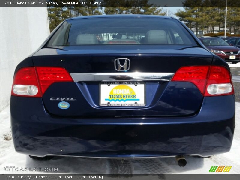 Royal Blue Pearl / Gray 2011 Honda Civic EX-L Sedan