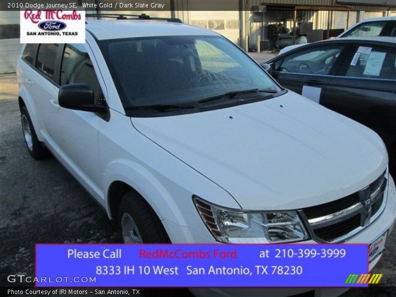 White Gold / Dark Slate Gray 2010 Dodge Journey SE