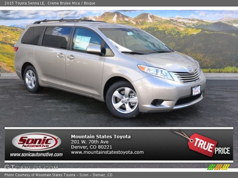 Creme Brulee Mica / Bisque 2015 Toyota Sienna LE