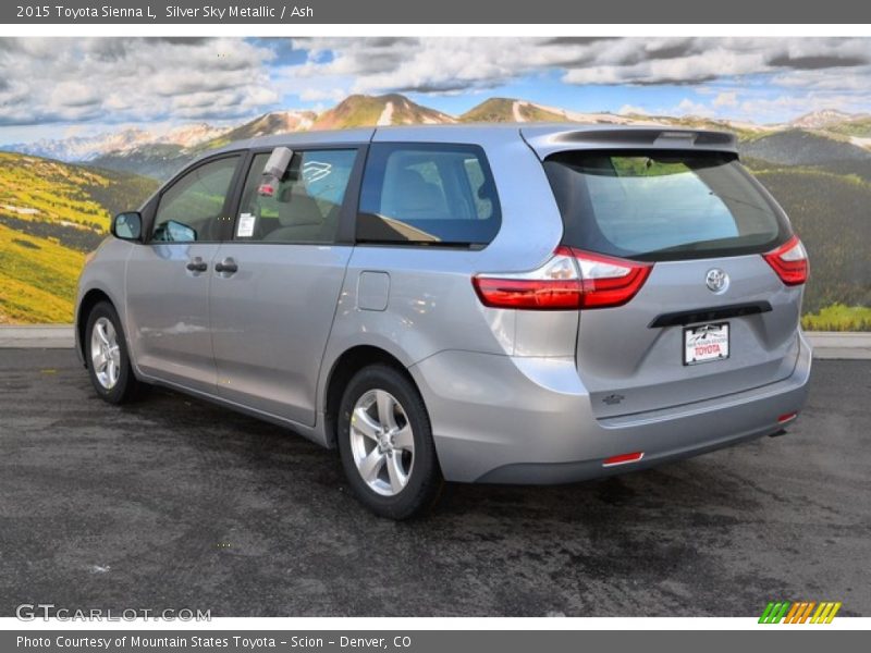 Silver Sky Metallic / Ash 2015 Toyota Sienna L