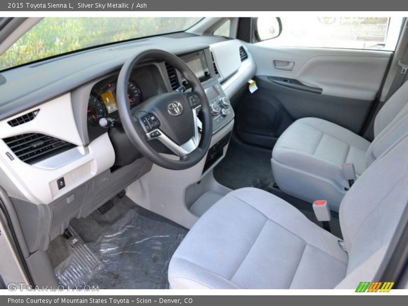 Ash Interior - 2015 Sienna L 