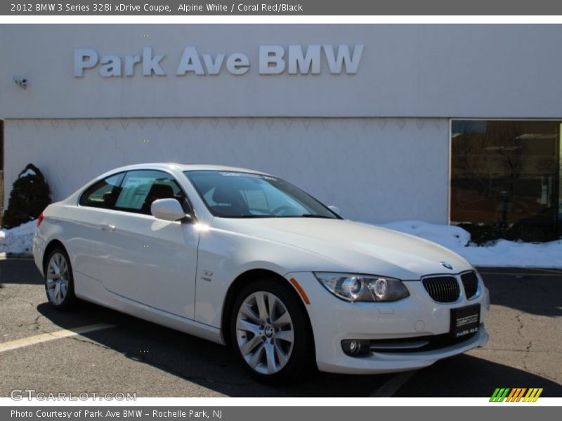 Alpine White / Coral Red/Black 2012 BMW 3 Series 328i xDrive Coupe