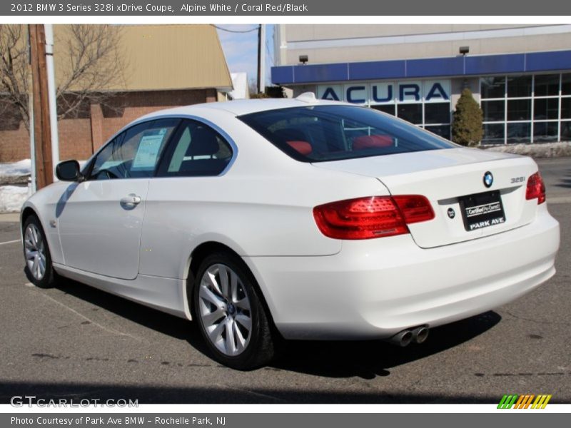 Alpine White / Coral Red/Black 2012 BMW 3 Series 328i xDrive Coupe