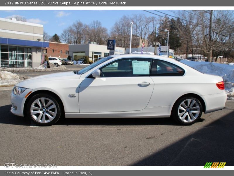 Alpine White / Coral Red/Black 2012 BMW 3 Series 328i xDrive Coupe