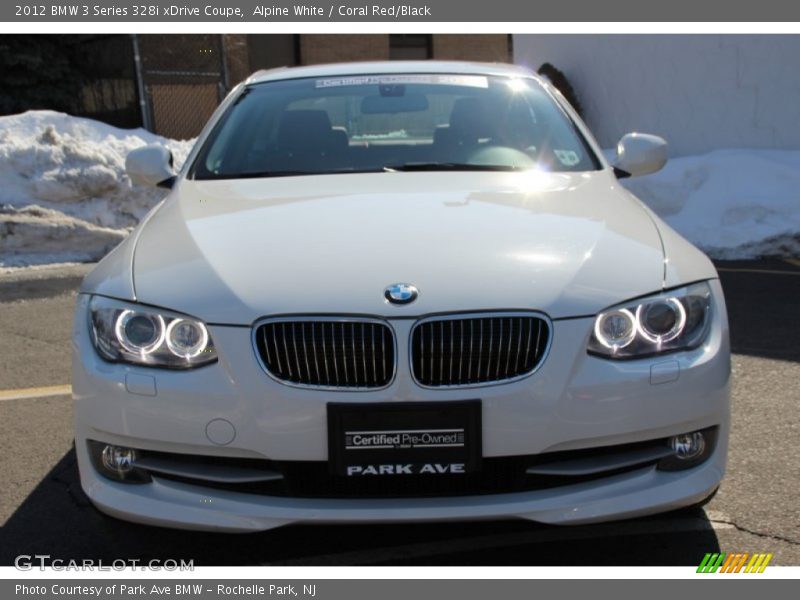 Alpine White / Coral Red/Black 2012 BMW 3 Series 328i xDrive Coupe