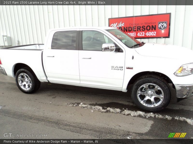 Bright White / Black 2015 Ram 1500 Laramie Long Horn Crew Cab 4x4