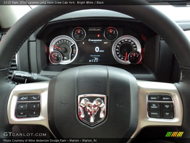 Bright White / Black 2015 Ram 1500 Laramie Long Horn Crew Cab 4x4