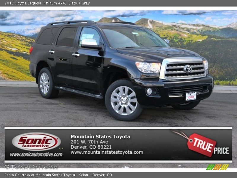 Black / Gray 2015 Toyota Sequoia Platinum 4x4
