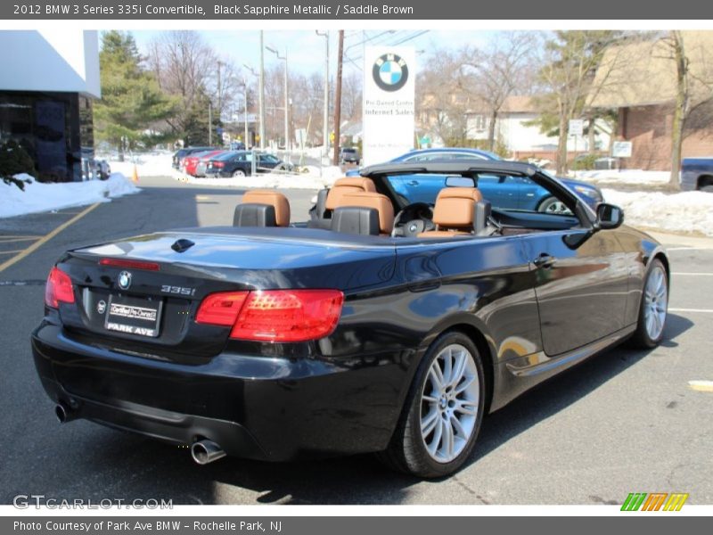 Black Sapphire Metallic / Saddle Brown 2012 BMW 3 Series 335i Convertible