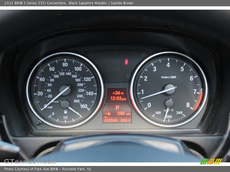  2012 3 Series 335i Convertible 335i Convertible Gauges