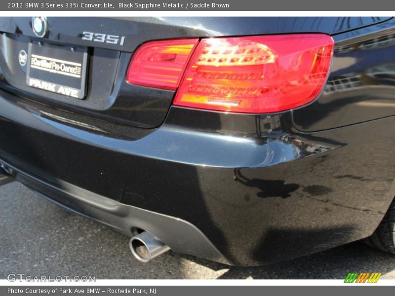 Black Sapphire Metallic / Saddle Brown 2012 BMW 3 Series 335i Convertible