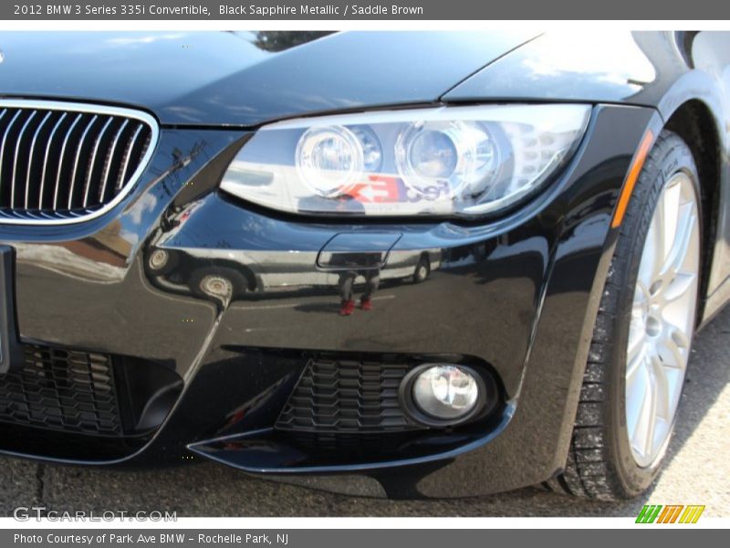 Black Sapphire Metallic / Saddle Brown 2012 BMW 3 Series 335i Convertible