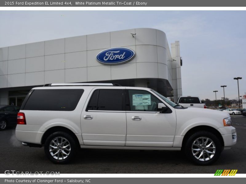 White Platinum Metallic Tri-Coat / Ebony 2015 Ford Expedition EL Limited 4x4