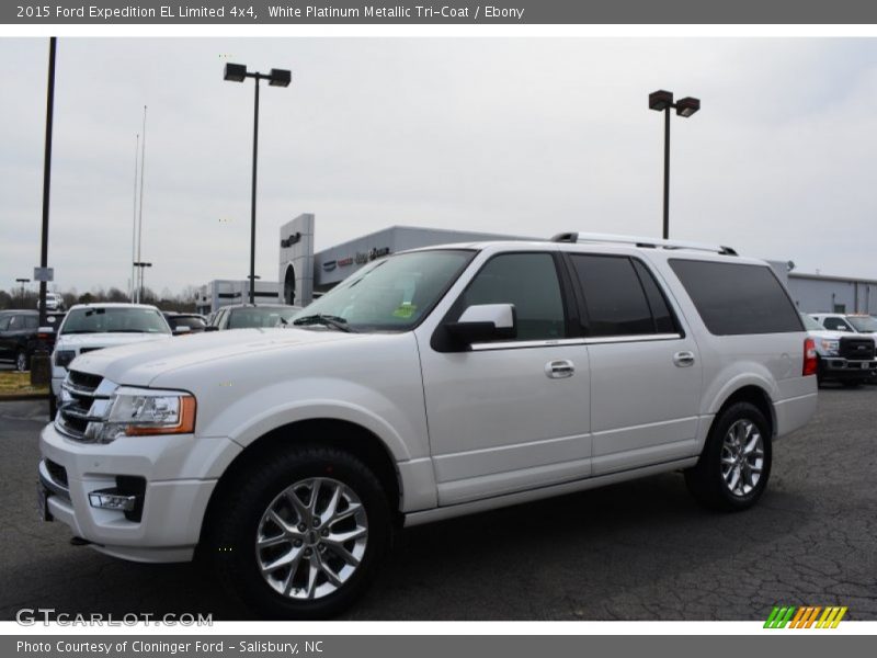 White Platinum Metallic Tri-Coat / Ebony 2015 Ford Expedition EL Limited 4x4