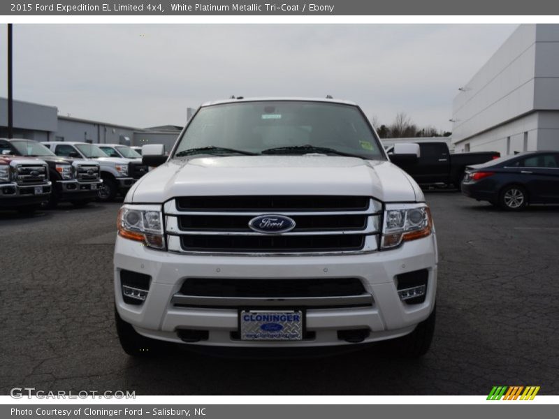 White Platinum Metallic Tri-Coat / Ebony 2015 Ford Expedition EL Limited 4x4
