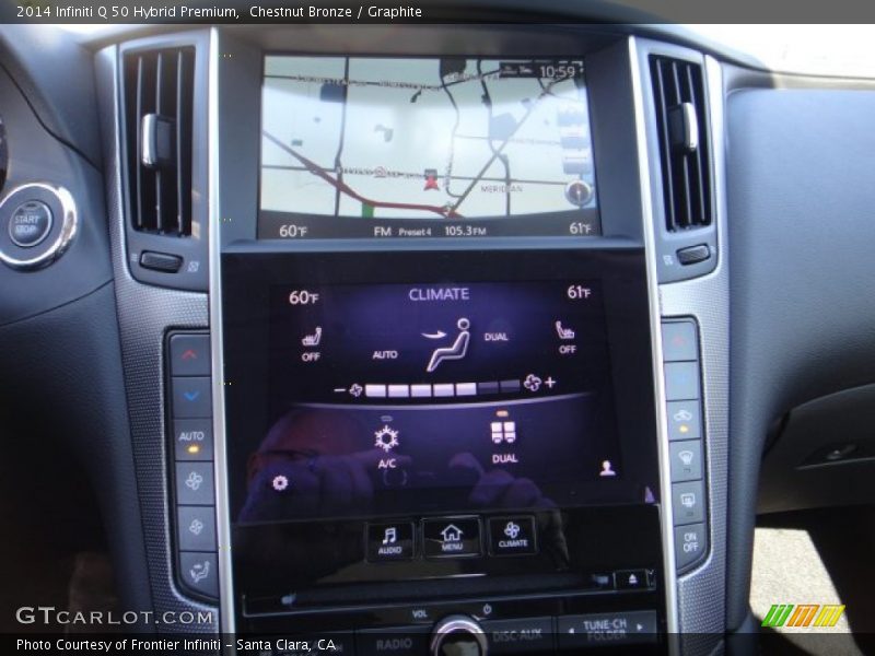 Chestnut Bronze / Graphite 2014 Infiniti Q 50 Hybrid Premium