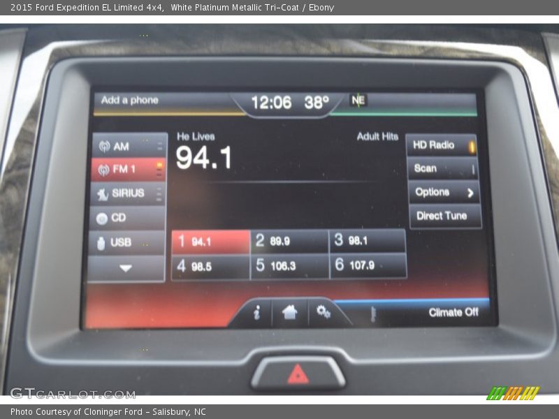 White Platinum Metallic Tri-Coat / Ebony 2015 Ford Expedition EL Limited 4x4