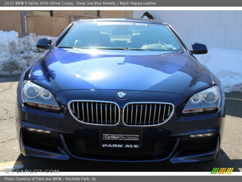 Deep Sea Blue Metallic / Black Nappa Leather 2012 BMW 6 Series 650i xDrive Coupe