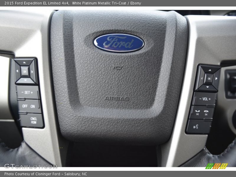 White Platinum Metallic Tri-Coat / Ebony 2015 Ford Expedition EL Limited 4x4