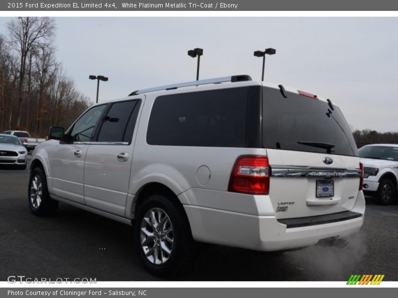 White Platinum Metallic Tri-Coat / Ebony 2015 Ford Expedition EL Limited 4x4