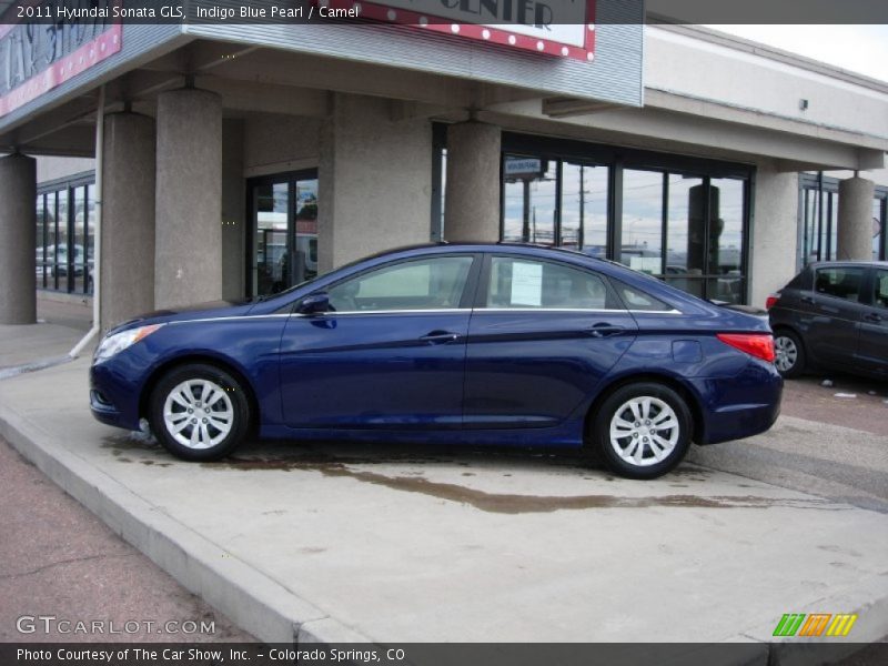 Indigo Blue Pearl / Camel 2011 Hyundai Sonata GLS