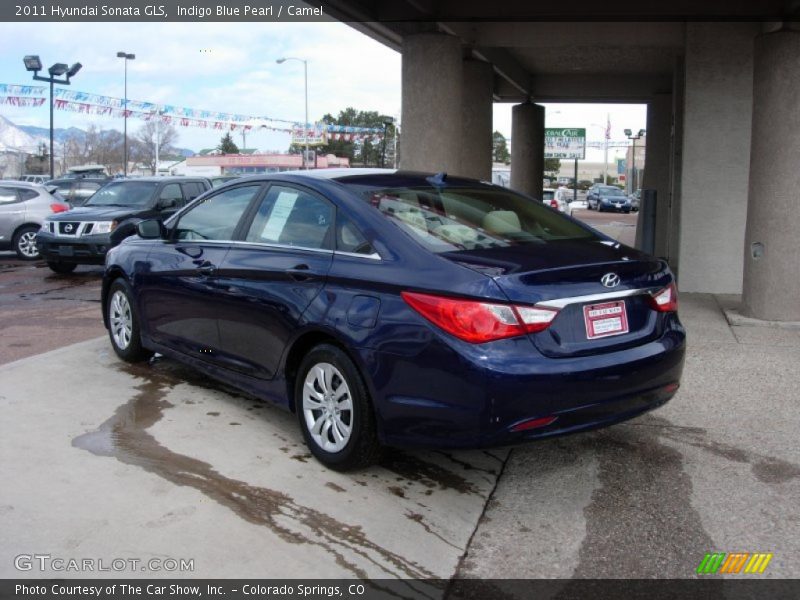 Indigo Blue Pearl / Camel 2011 Hyundai Sonata GLS