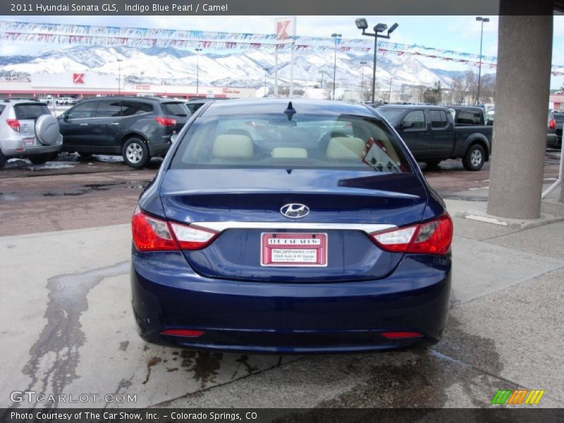 Indigo Blue Pearl / Camel 2011 Hyundai Sonata GLS