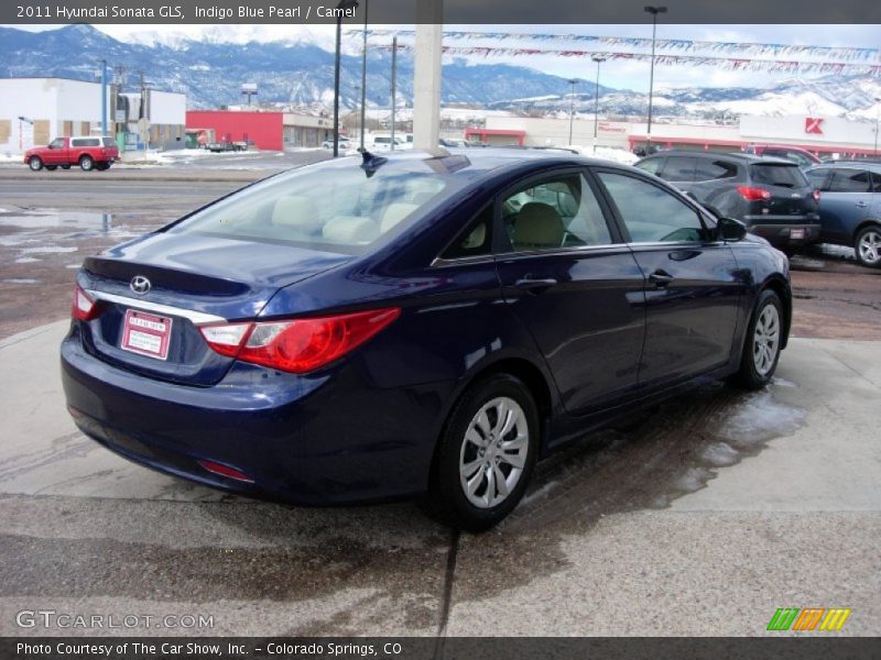 Indigo Blue Pearl / Camel 2011 Hyundai Sonata GLS