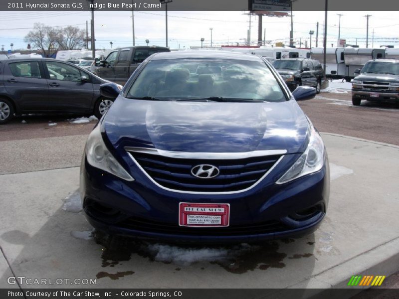 Indigo Blue Pearl / Camel 2011 Hyundai Sonata GLS